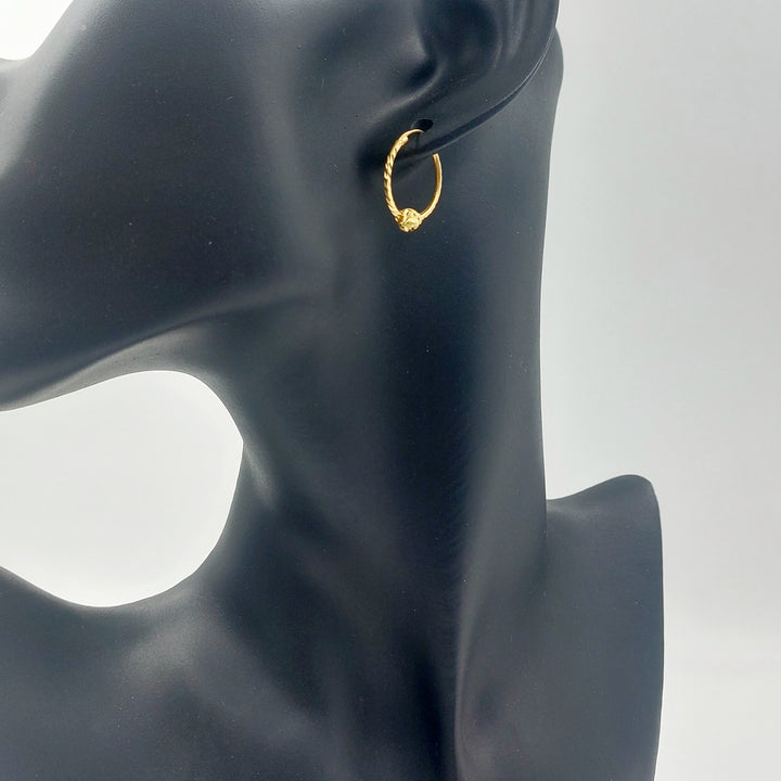 21K حلق ذبلة-مجوهرات الشيخ سعيد-Saeed Jewelry 