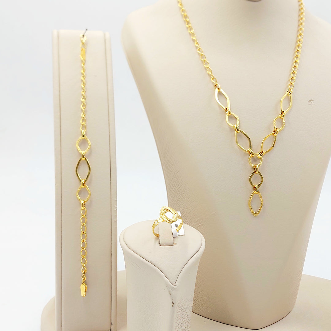 21K طقم جنزير-مجوهرات الشيخ سعيد-Saeed Jewelry 