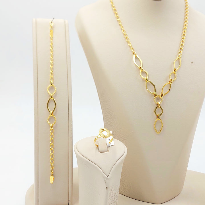 21K طقم جنزير-مجوهرات الشيخ سعيد-Saeed Jewelry 