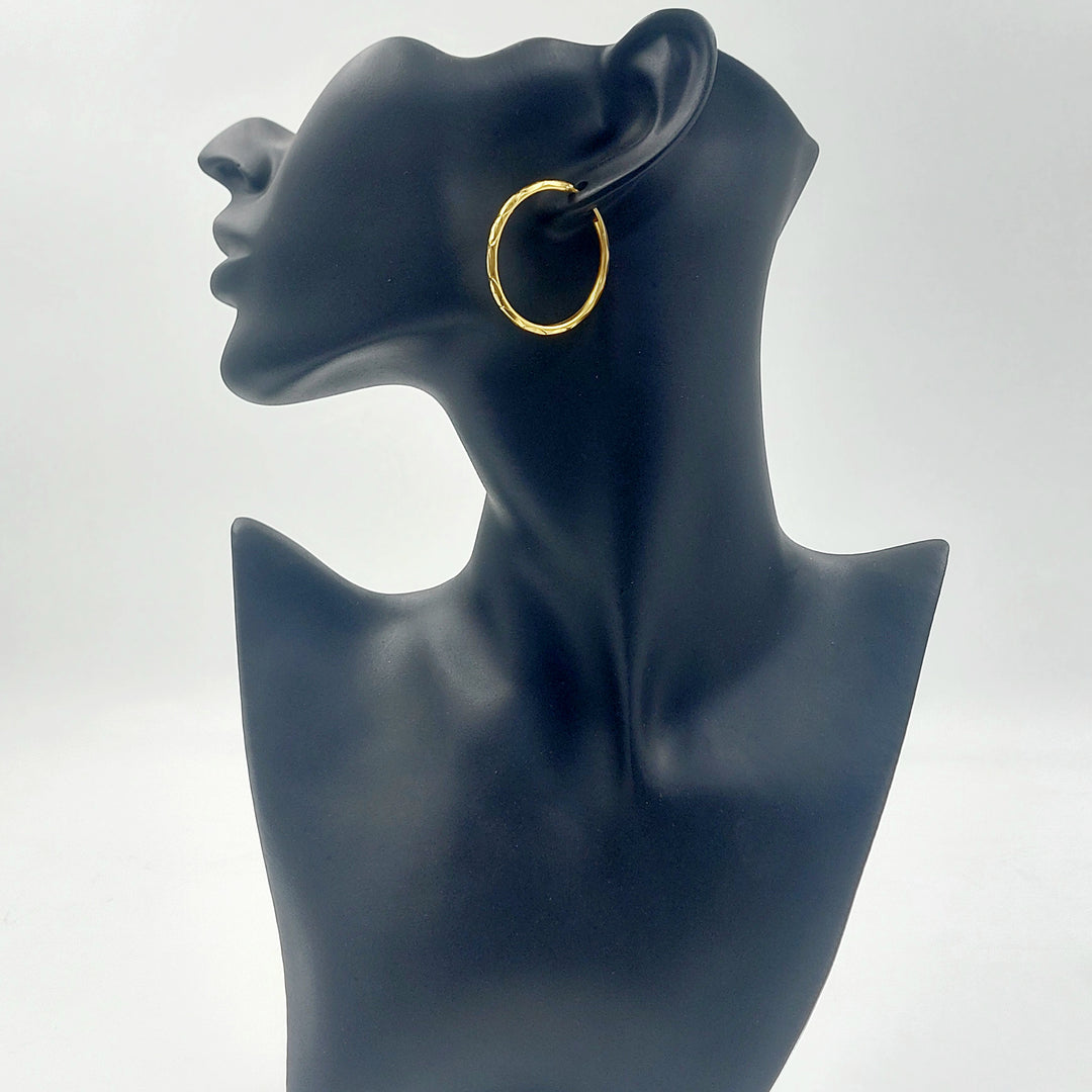 21K حلق ذبلة-مجوهرات الشيخ سعيد-Saeed Jewelry 