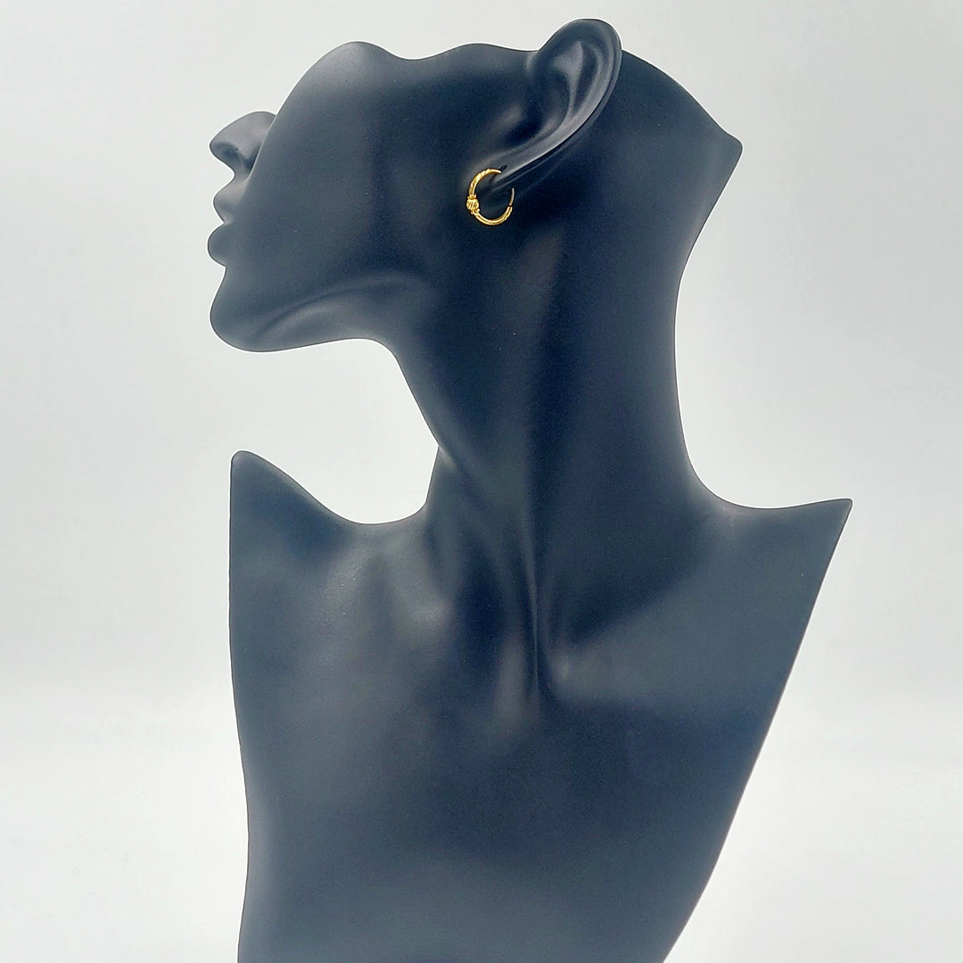 21K حلق ذبلة-مجوهرات الشيخ سعيد-Saeed Jewelry 