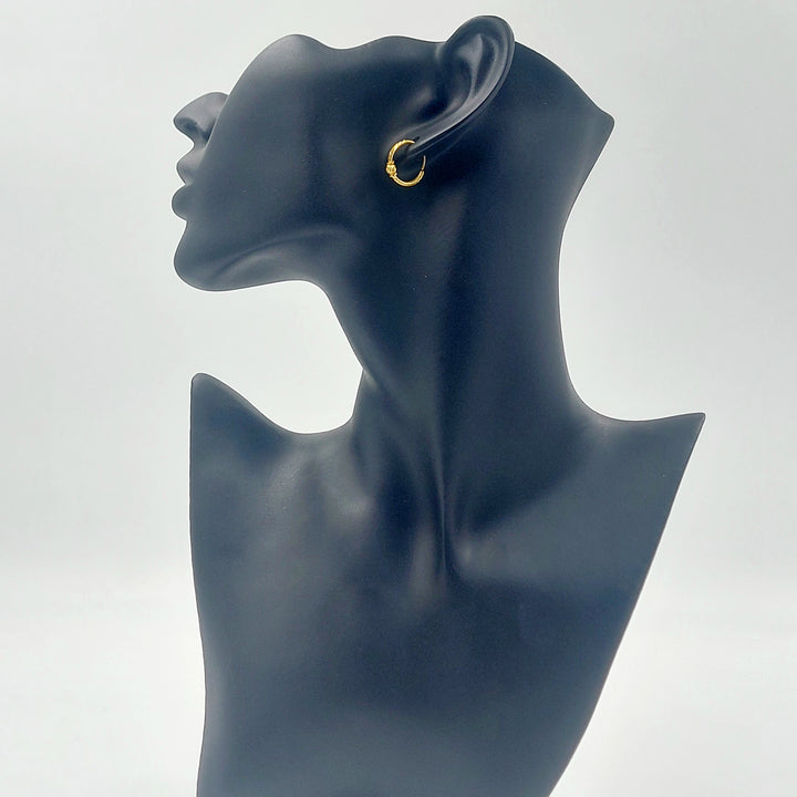 21K حلق ذبلة-مجوهرات الشيخ سعيد-Saeed Jewelry 