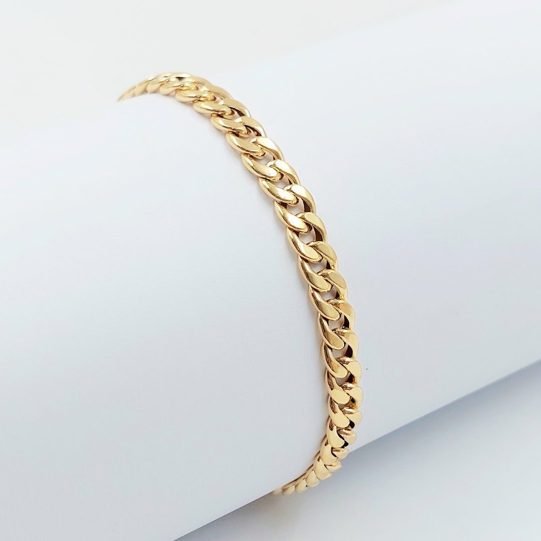 18K اسوارة جنزير مبسط-مجوهرات الشيخ سعيد-Saeed Jewelry 
