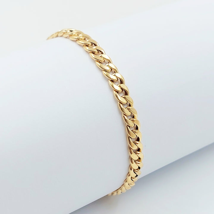 18K اسوارة جنزير مبسط-مجوهرات الشيخ سعيد-Saeed Jewelry 