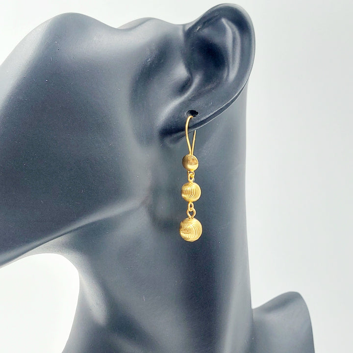 21K حلق مسبحة اكسترا-مجوهرات الشيخ سعيد-Saeed Jewelry 