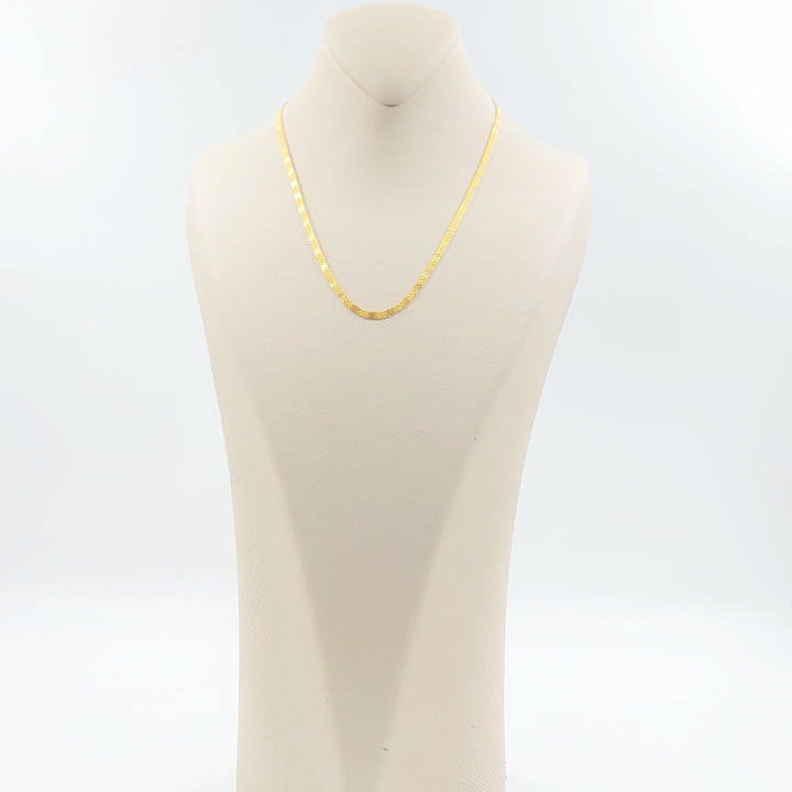 21K سنسال مبسط 3mm-مجوهرات الشيخ سعيد-Saeed Jewelry 