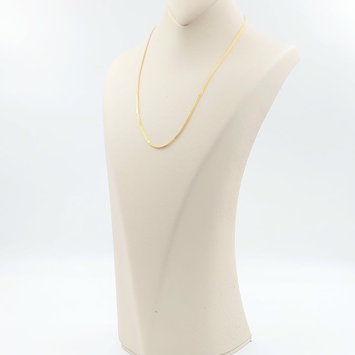 21K سنسال مبسط 2.5mm-مجوهرات الشيخ سعيد-Saeed Jewelry 