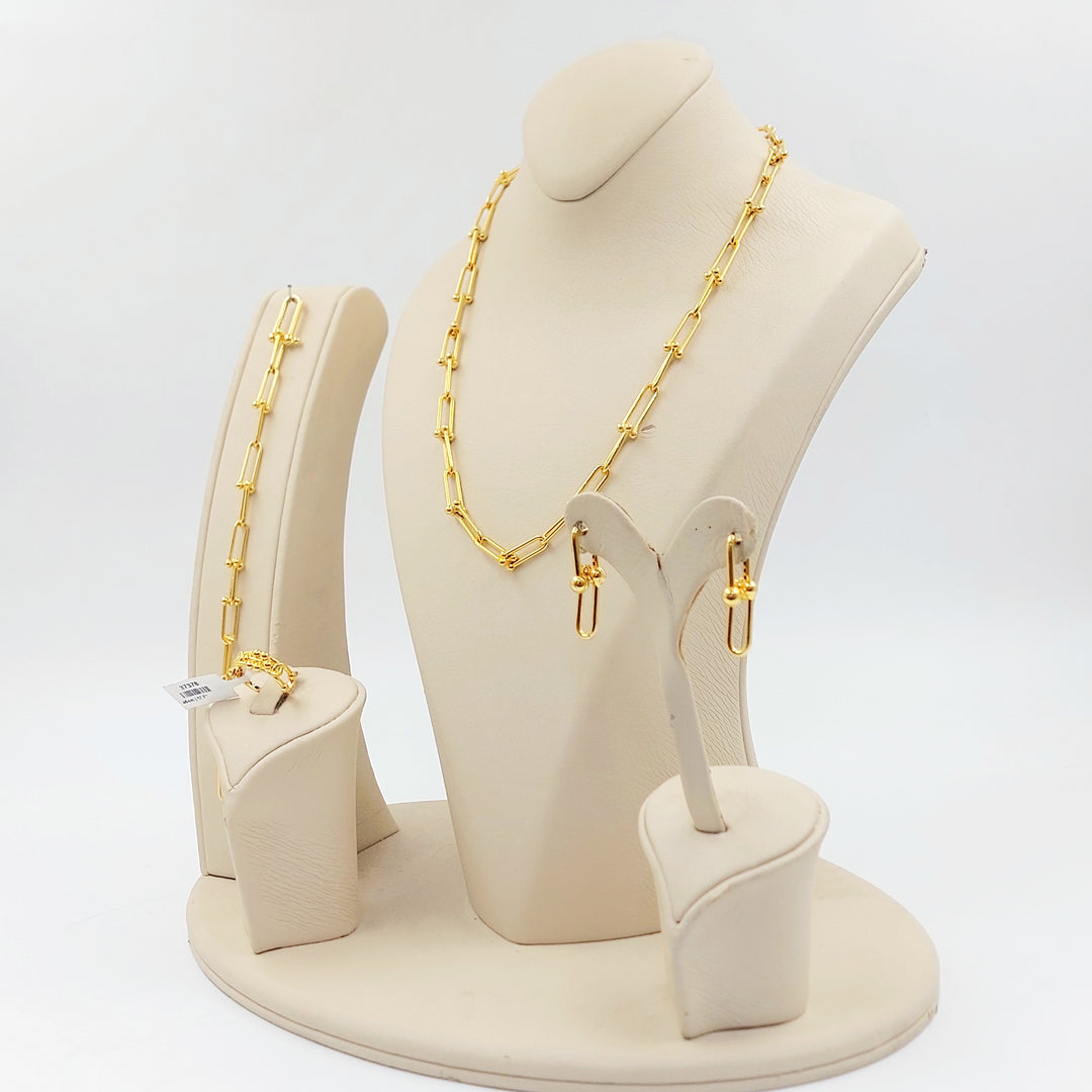 21K طقم بيبر كليب-مجوهرات الشيخ سعيد-Saeed Jewelry 