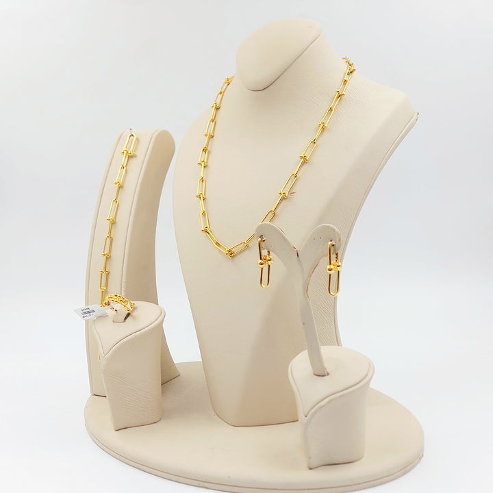 21K طقم بيبر كليب-مجوهرات الشيخ سعيد-Saeed Jewelry 