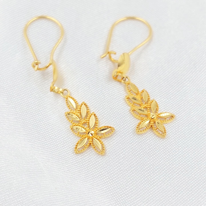 21K حلق شمس-مجوهرات الشيخ سعيد-Saeed Jewelry 
