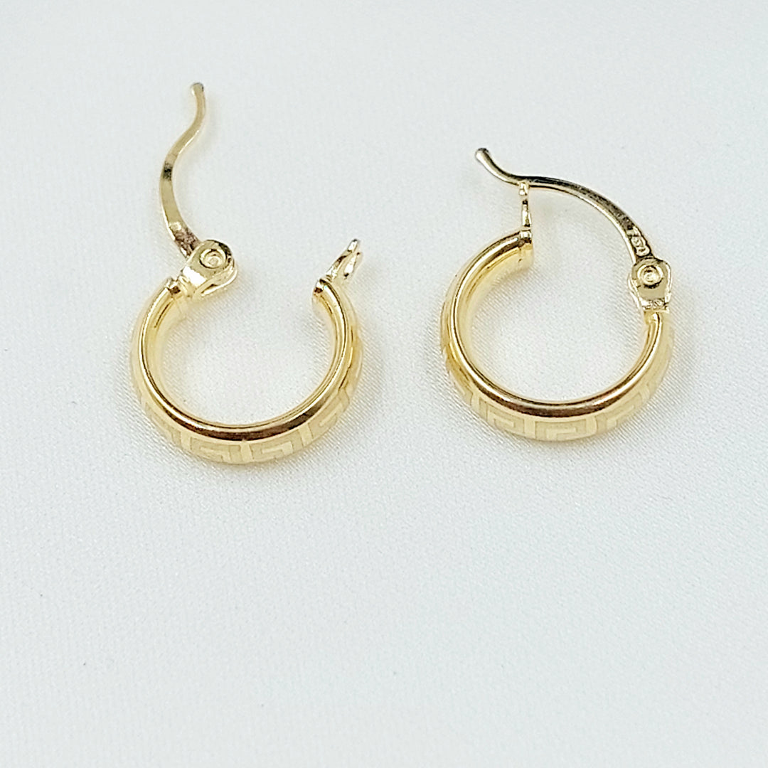 18K حلق ذبلة اطفال-مجوهرات الشيخ سعيد-Saeed Jewelry 