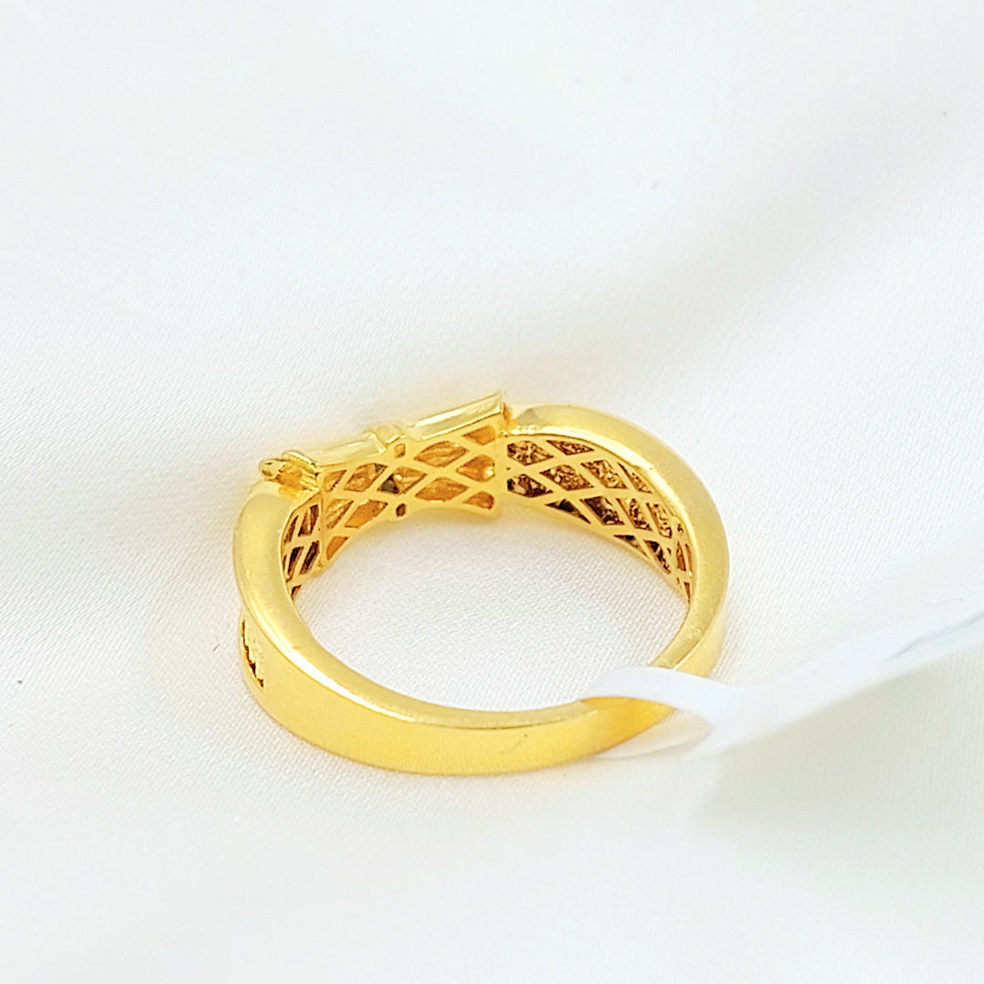 21K خاتم شكلة اكسترا-مجوهرات الشيخ سعيد-Saeed Jewelry 