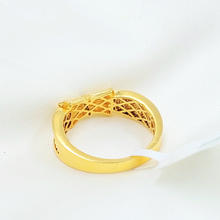 21K خاتم شكلة اكسترا-مجوهرات الشيخ سعيد-Saeed Jewelry 