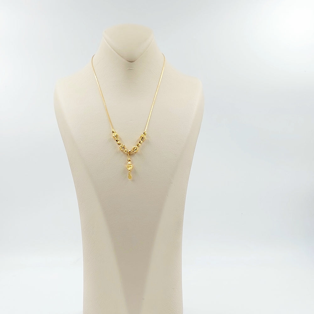 21K عقد مسبحة طابات-مجوهرات الشيخ سعيد-Saeed Jewelry 