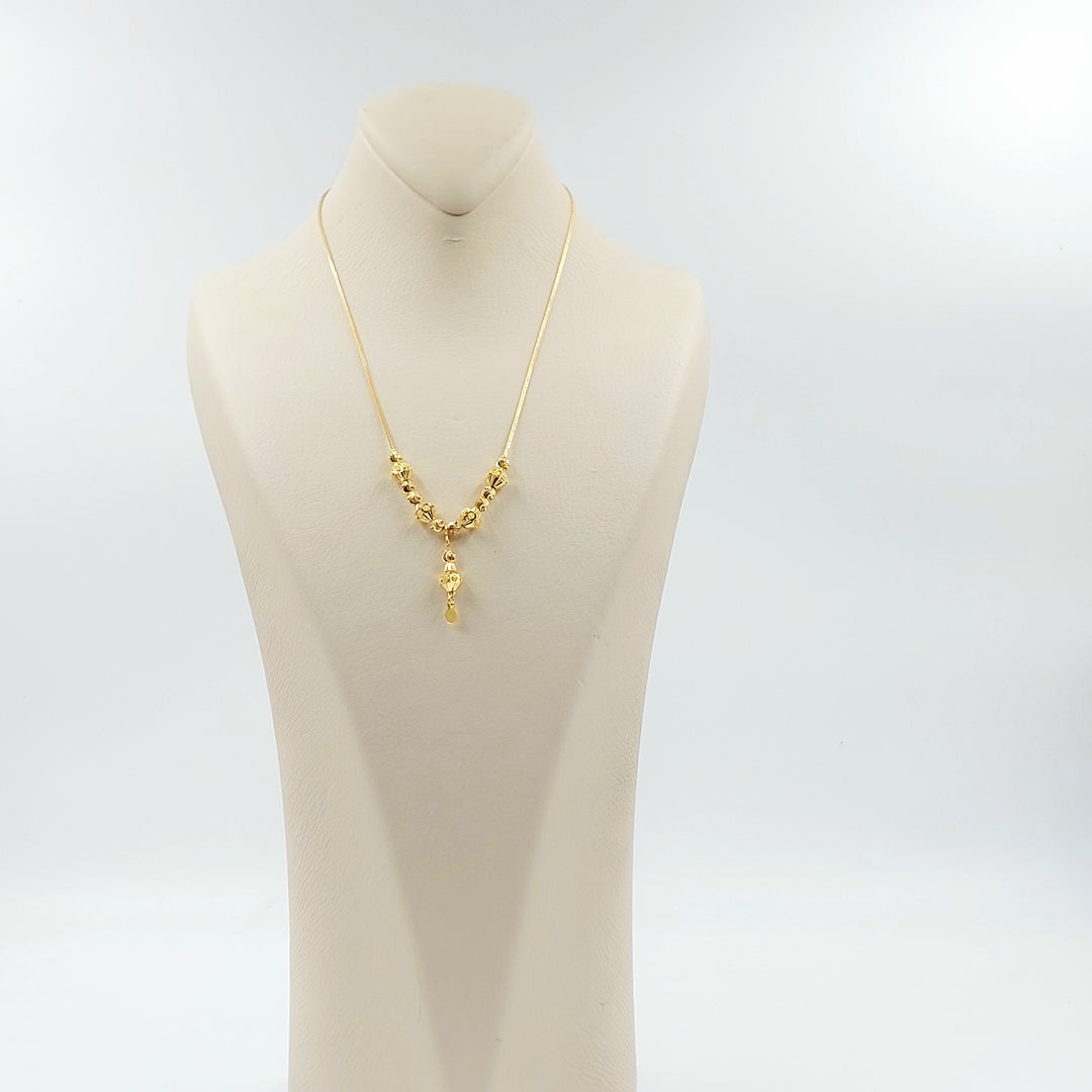 21K عقد مسبحة طابات-مجوهرات الشيخ سعيد-Saeed Jewelry 