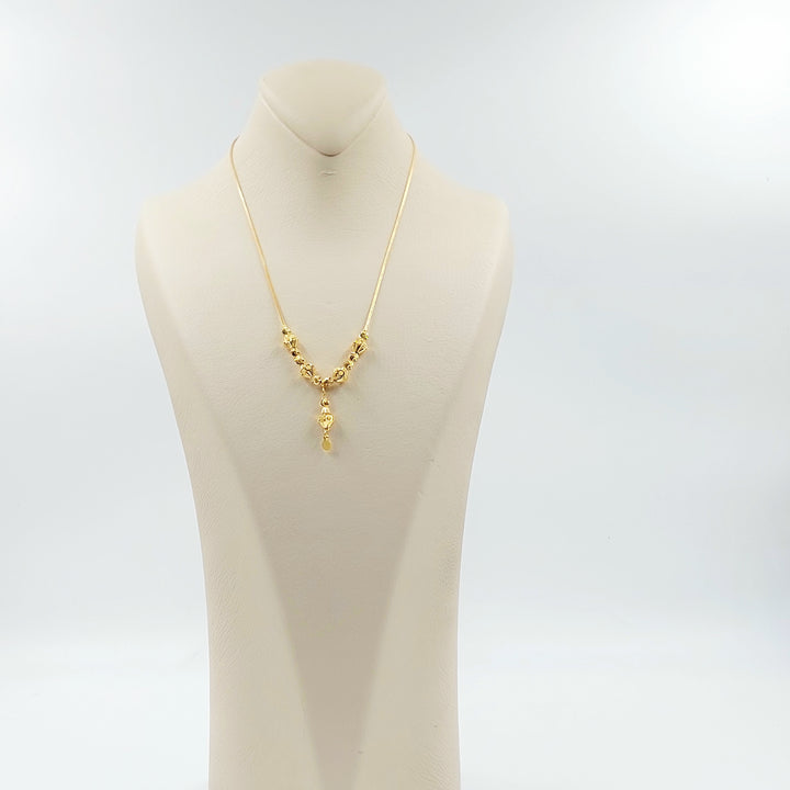 21K عقد مسبحة طابات-مجوهرات الشيخ سعيد-Saeed Jewelry 