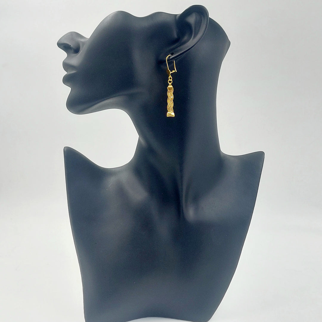 21K حلق فانسي اكسترا-مجوهرات الشيخ سعيد-Saeed Jewelry 