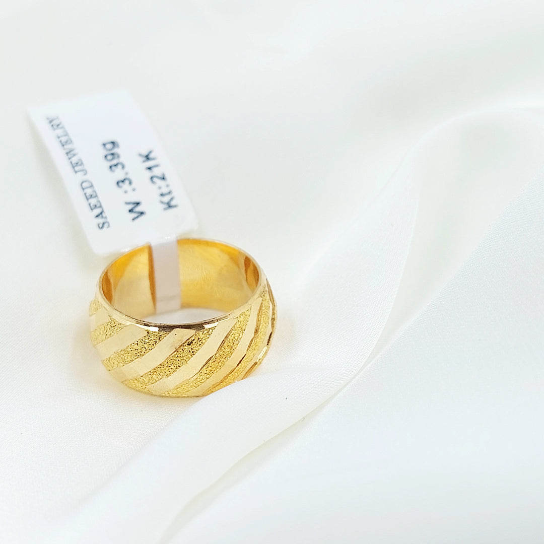 21K ذبلة رشة السكر عريض-مجوهرات الشيخ سعيد-Saeed Jewelry 
