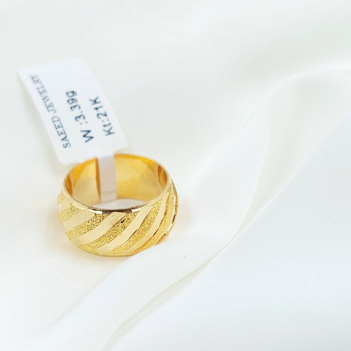 21K ذبلة رشة السكر عريض-مجوهرات الشيخ سعيد-Saeed Jewelry 