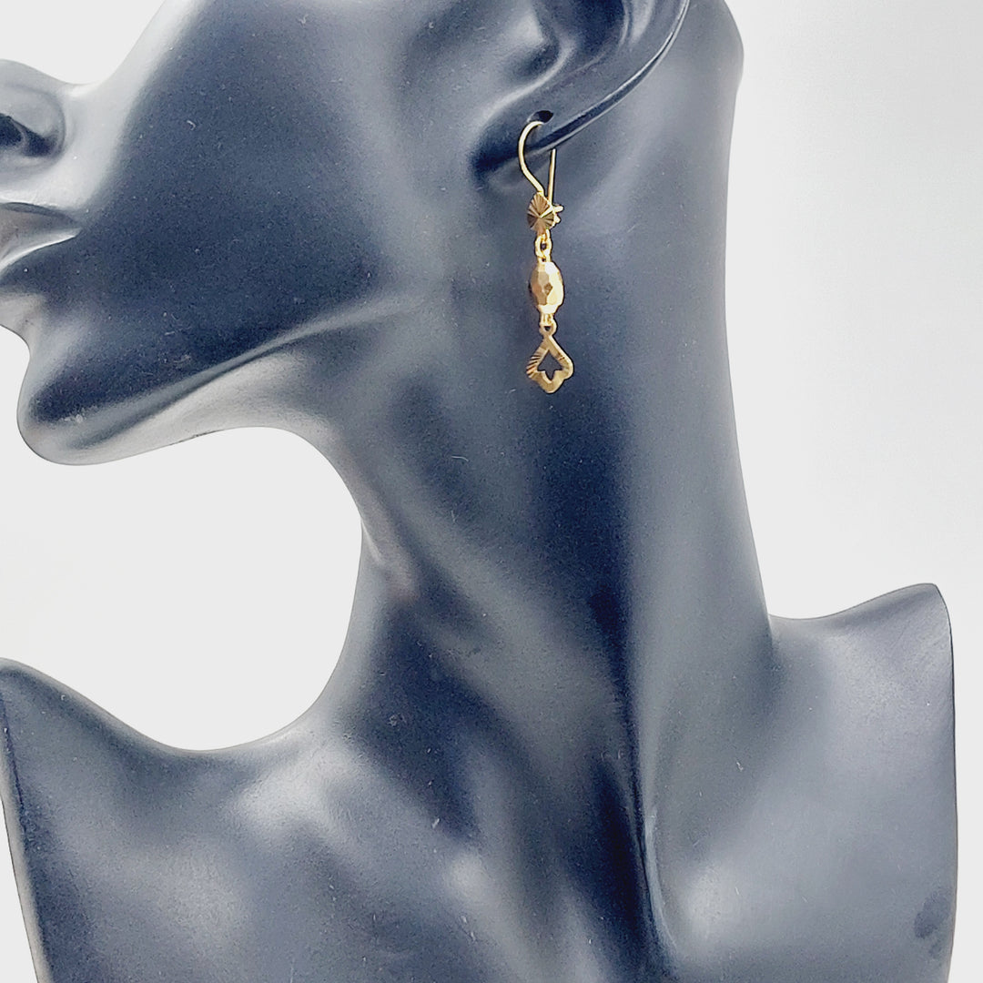 21K حلق شنكل ناعم-مجوهرات الشيخ سعيد-Saeed Jewelry 