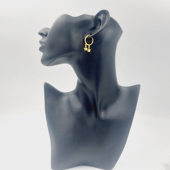 21K حلق ذبلة دنانديش-مجوهرات الشيخ سعيد-Saeed Jewelry 