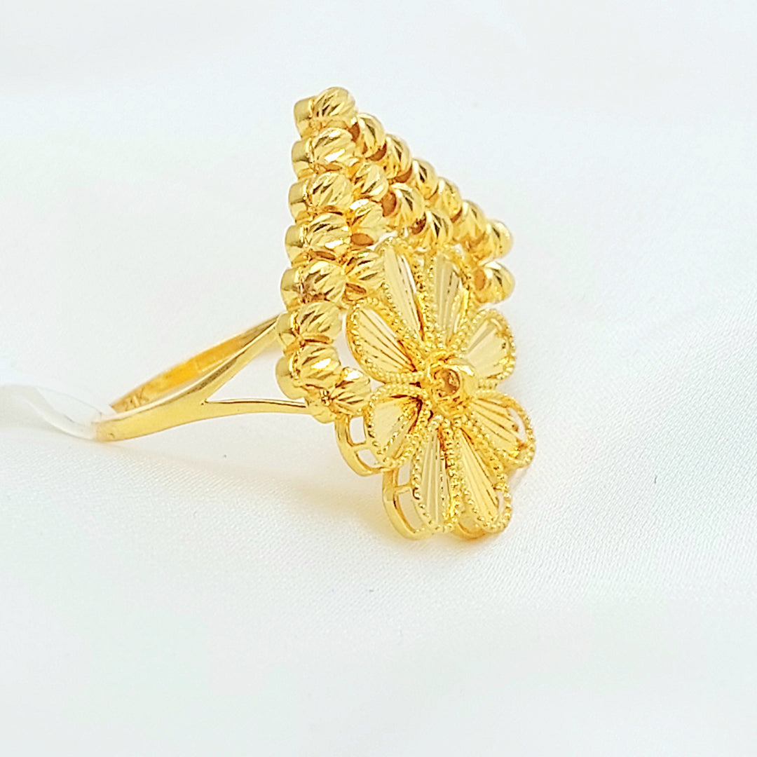 21K خاتم وردة اكسترا-مجوهرات الشيخ سعيد-Saeed Jewelry 