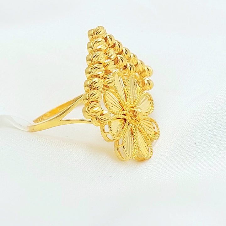 21K خاتم وردة اكسترا-مجوهرات الشيخ سعيد-Saeed Jewelry 