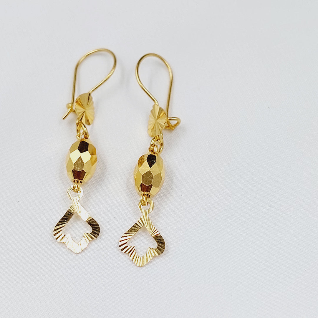 21K حلق شنكل ناعم-مجوهرات الشيخ سعيد-Saeed Jewelry 