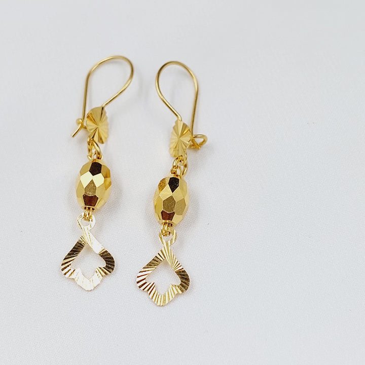 21K حلق شنكل ناعم-مجوهرات الشيخ سعيد-Saeed Jewelry 