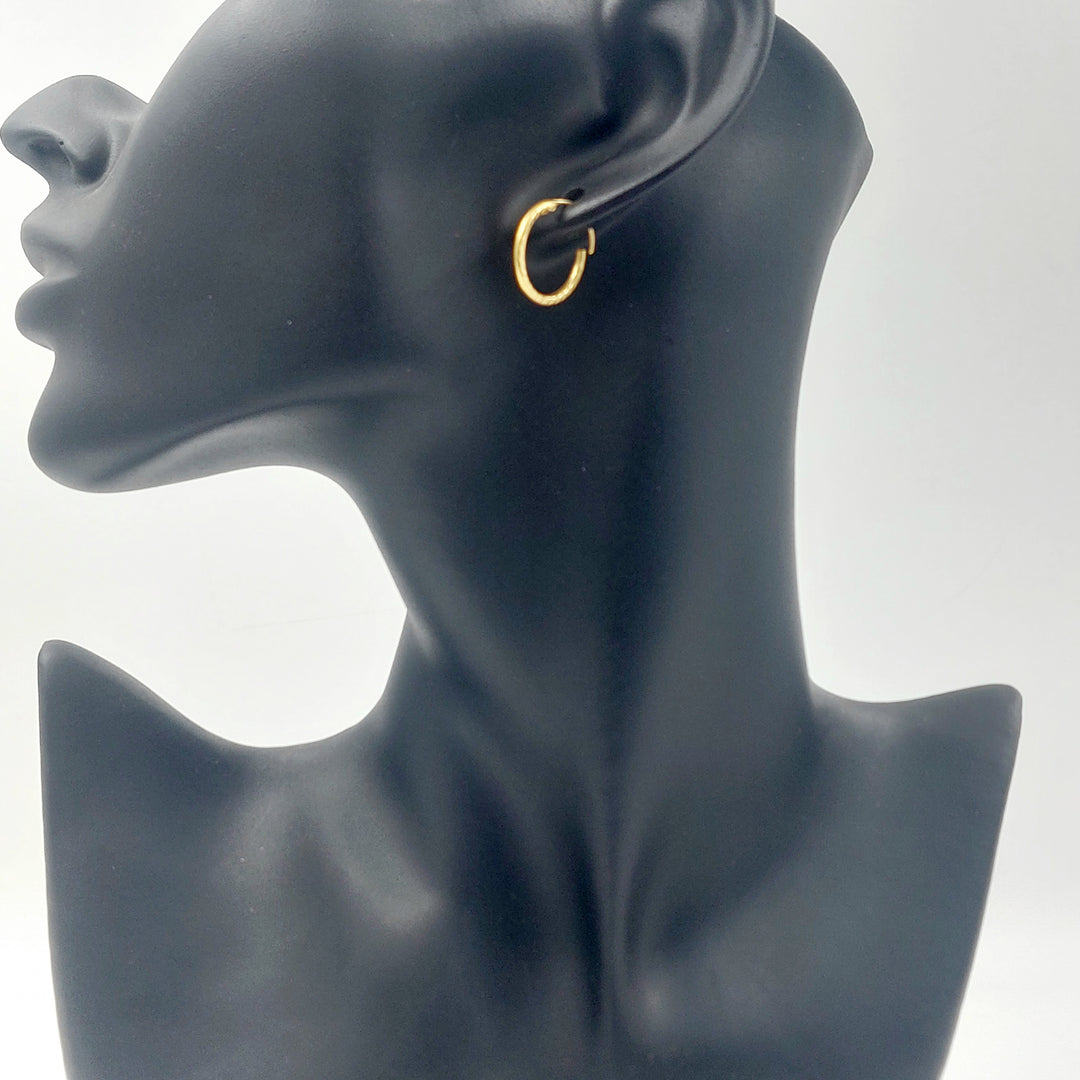 21K حلق ذبلة-مجوهرات الشيخ سعيد-Saeed Jewelry 