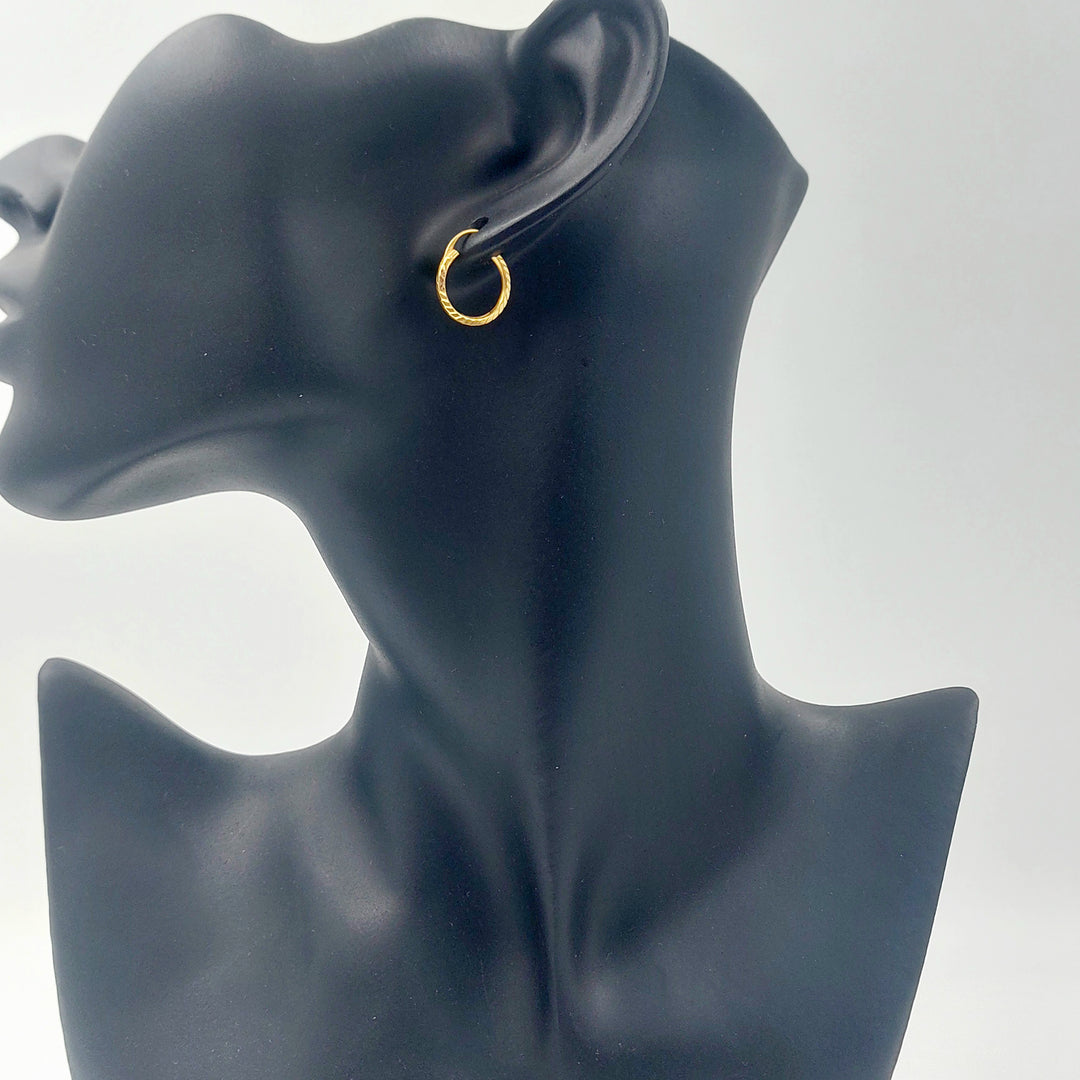 21K حلق ذبلة-مجوهرات الشيخ سعيد-Saeed Jewelry 