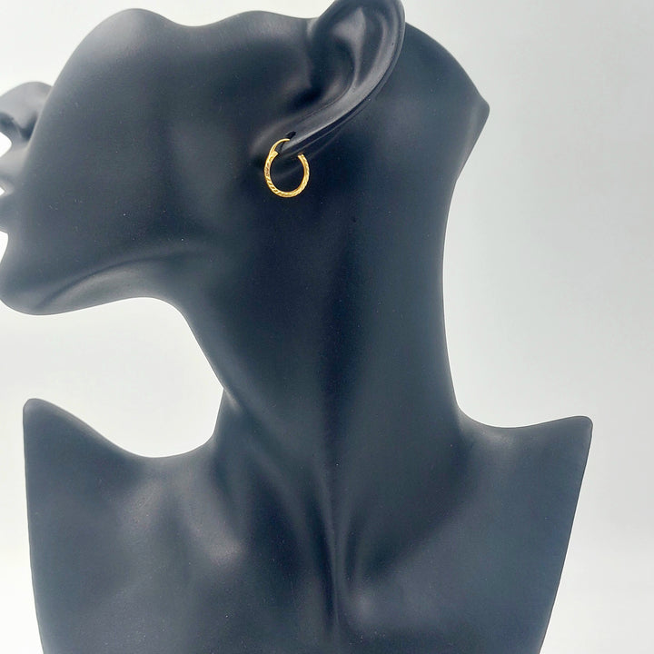 21K حلق ذبلة-مجوهرات الشيخ سعيد-Saeed Jewelry 