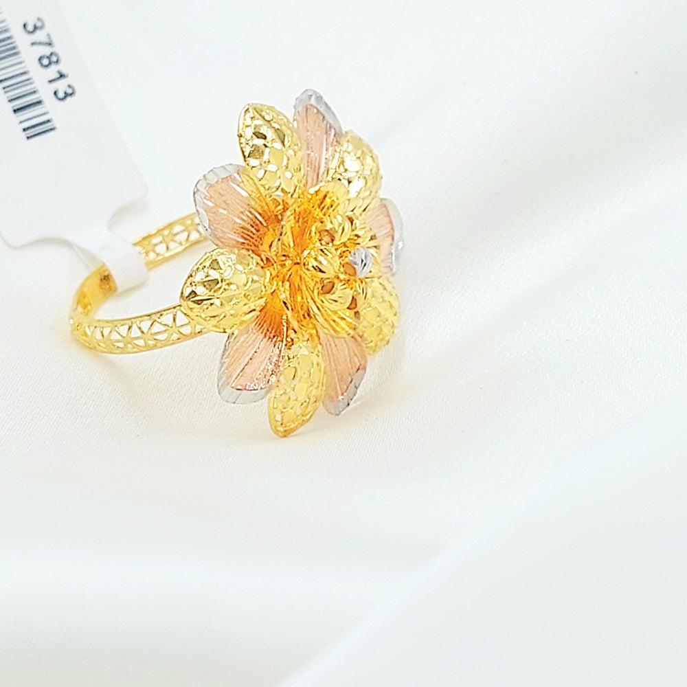 21K خاتم وردة اكسترا-مجوهرات الشيخ سعيد-Saeed Jewelry 