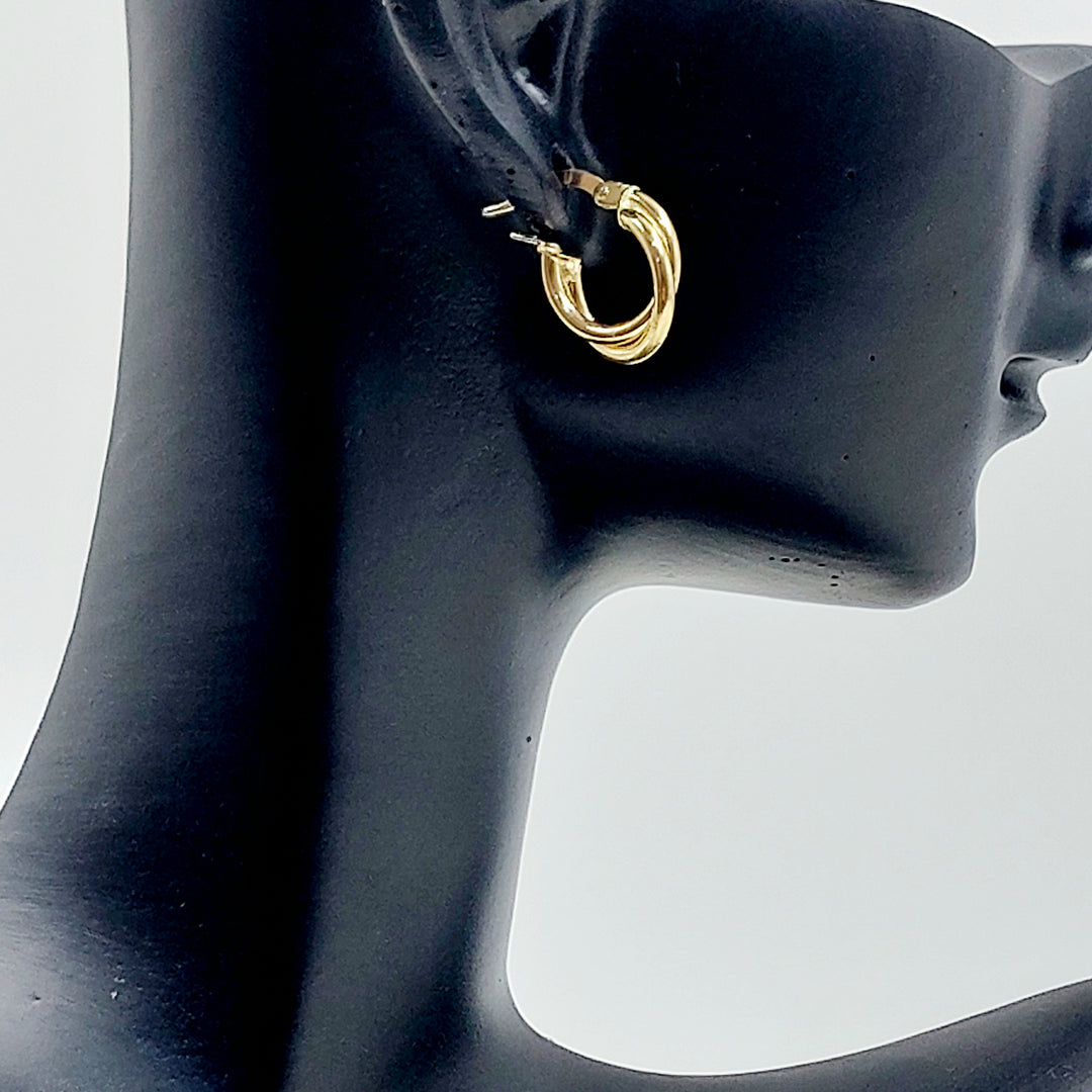 18K حلق ذبلة اطفال-مجوهرات الشيخ سعيد-Saeed Jewelry 