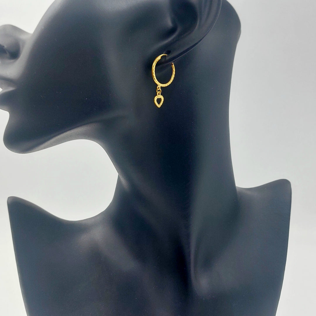 21K حلق ذبلة-مجوهرات الشيخ سعيد-Saeed Jewelry 