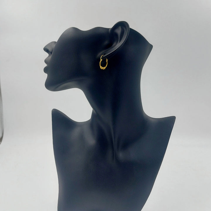 21K حلق ذبلة-مجوهرات الشيخ سعيد-Saeed Jewelry 