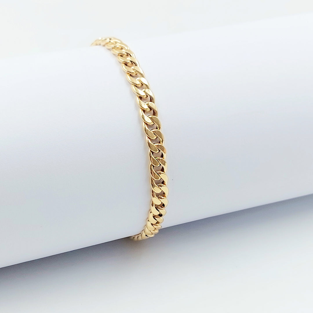 18K اسوارة جنزير مبسط-مجوهرات الشيخ سعيد-Saeed Jewelry 