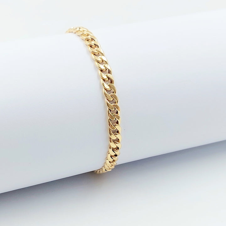 18K اسوارة جنزير مبسط-مجوهرات الشيخ سعيد-Saeed Jewelry 