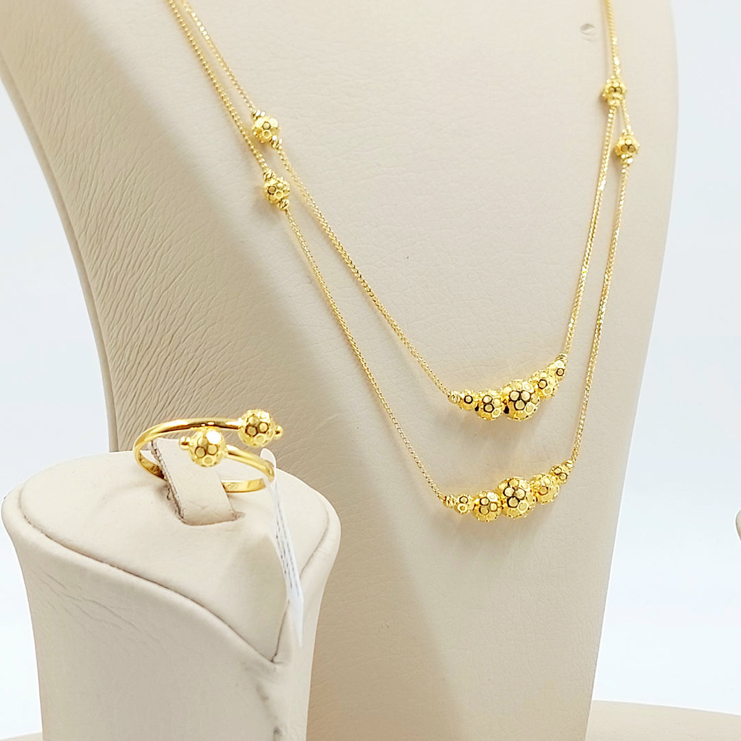 21K طقم طابات ناعم-مجوهرات الشيخ سعيد-Saeed Jewelry 