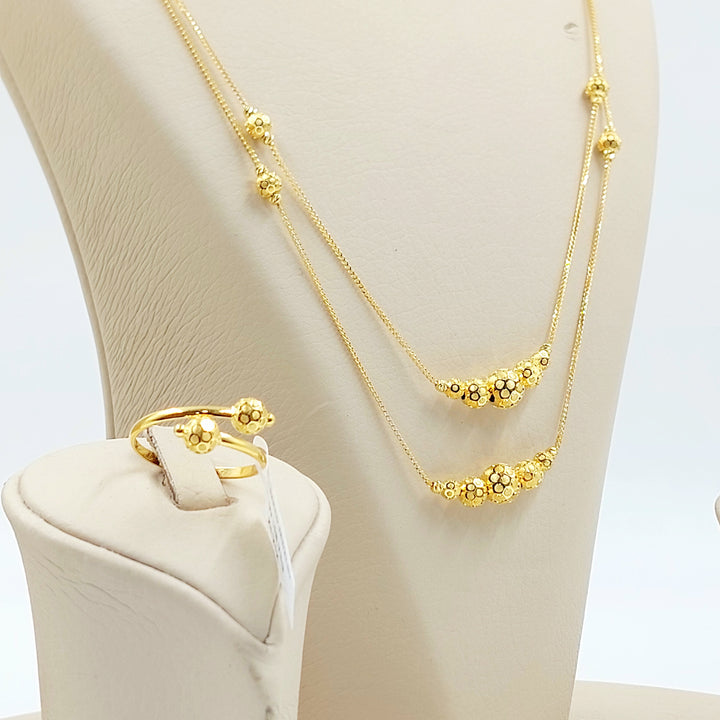 21K طقم طابات ناعم-مجوهرات الشيخ سعيد-Saeed Jewelry 