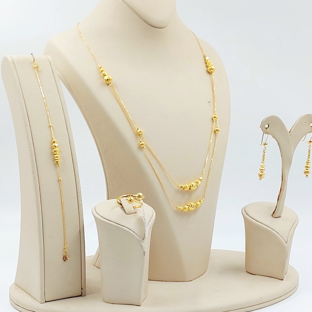 21K طقم طابات ناعم-مجوهرات الشيخ سعيد-Saeed Jewelry 