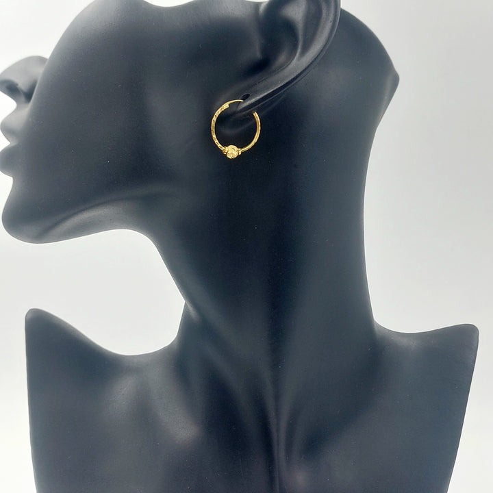 21K حلق ذبلة-مجوهرات الشيخ سعيد-Saeed Jewelry 