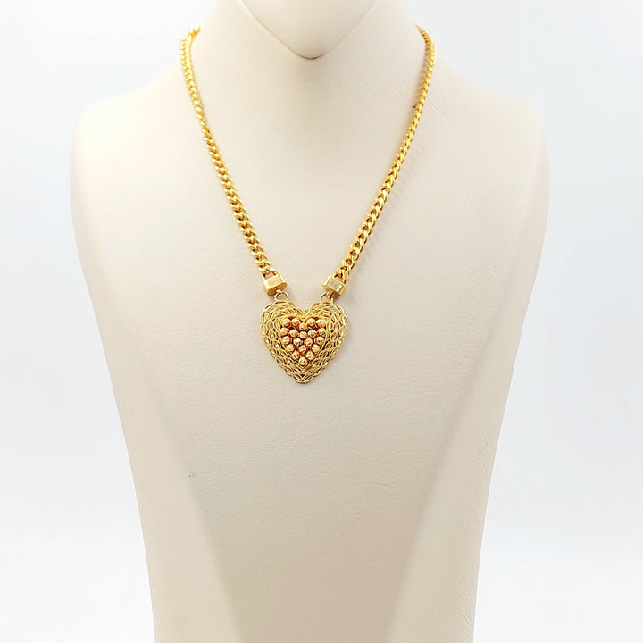 21K عقد قلب اكسترا-مجوهرات الشيخ سعيد-Saeed Jewelry 