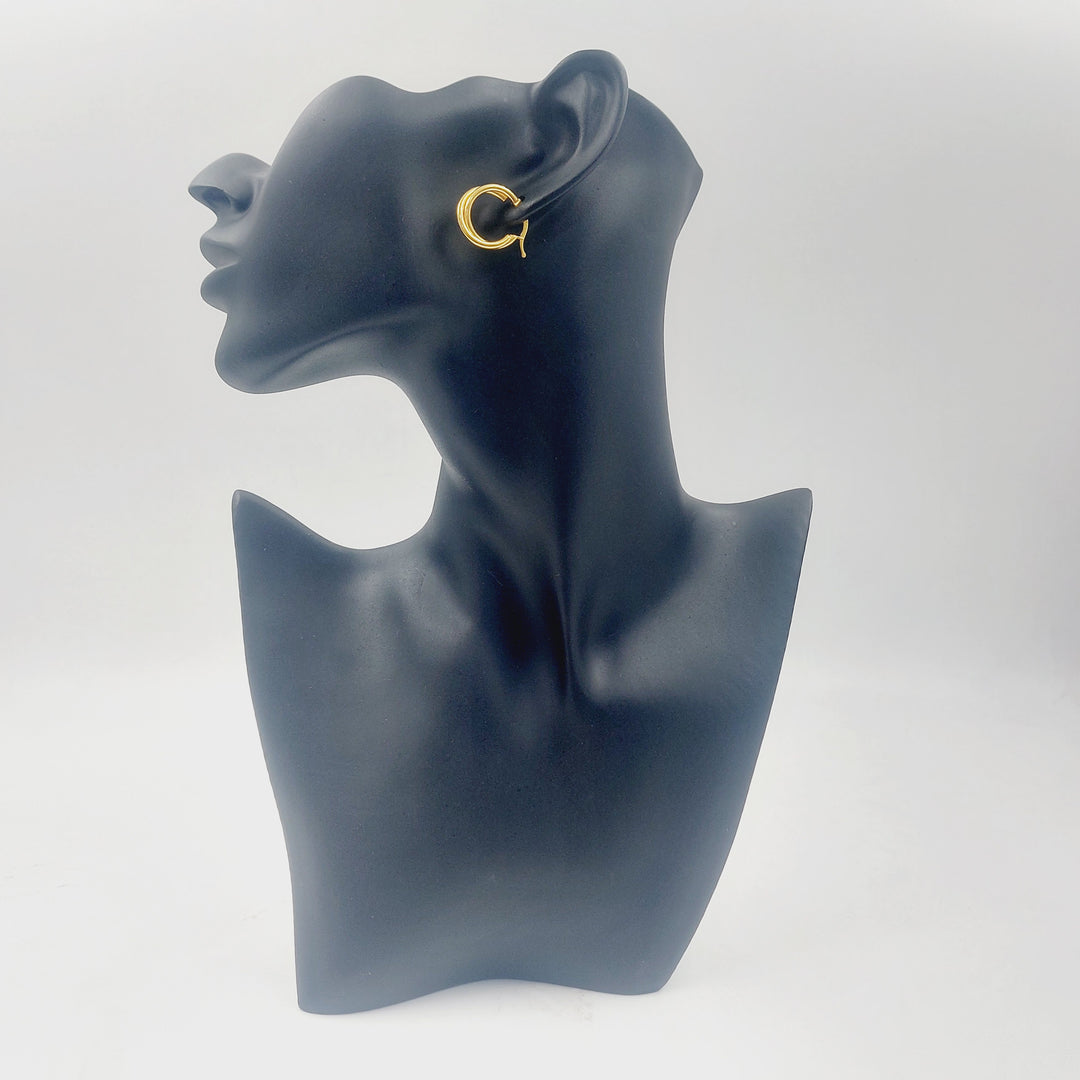 21K حلق ذبلة اكسترا-مجوهرات الشيخ سعيد-Saeed Jewelry 