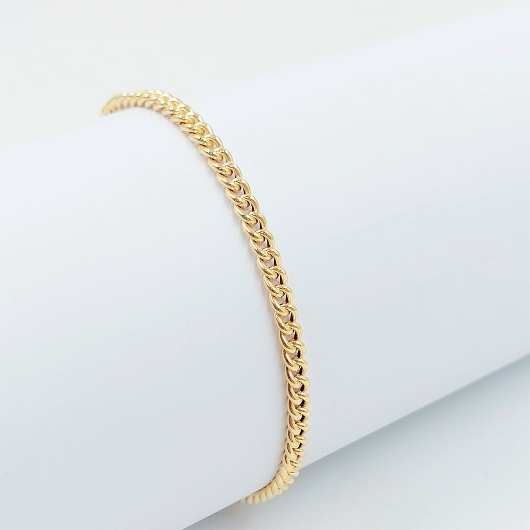 18K اسوارة جنزير مبسط-مجوهرات الشيخ سعيد-Saeed Jewelry 