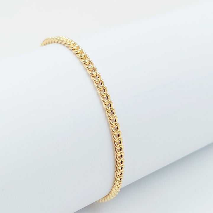 18K اسوارة جنزير مبسط-مجوهرات الشيخ سعيد-Saeed Jewelry 