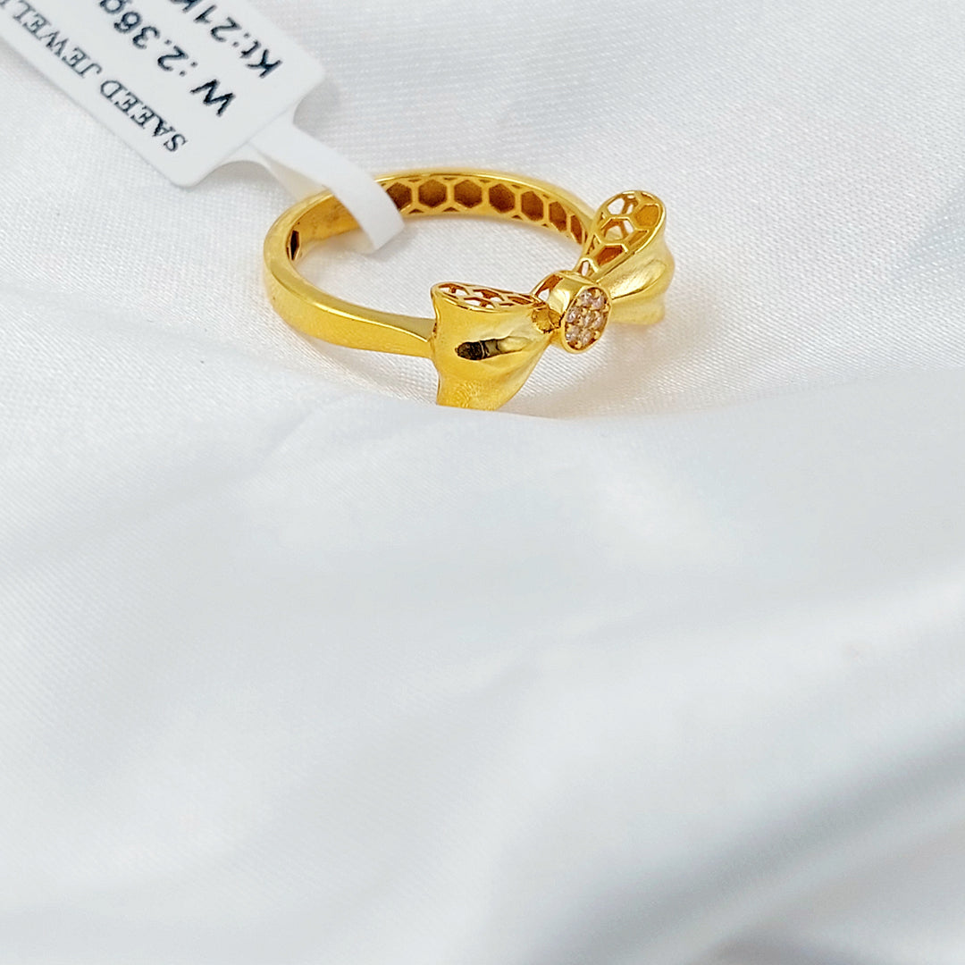 21K خاتم شكلة مرصع-مجوهرات الشيخ سعيد-Saeed Jewelry 