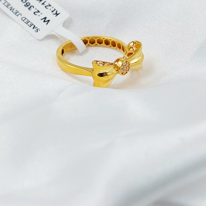 21K خاتم شكلة مرصع-مجوهرات الشيخ سعيد-Saeed Jewelry 