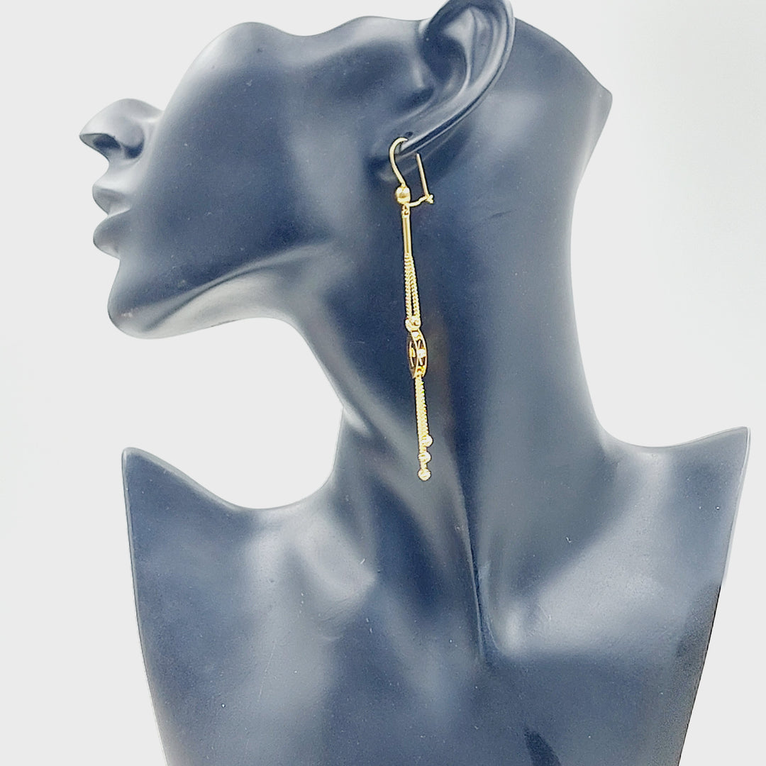 21K حلق فانسي اكسترا-مجوهرات الشيخ سعيد-Saeed Jewelry 