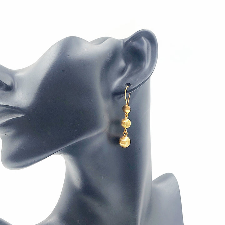 21K حلق مسبحة اكسترا-مجوهرات الشيخ سعيد-Saeed Jewelry 